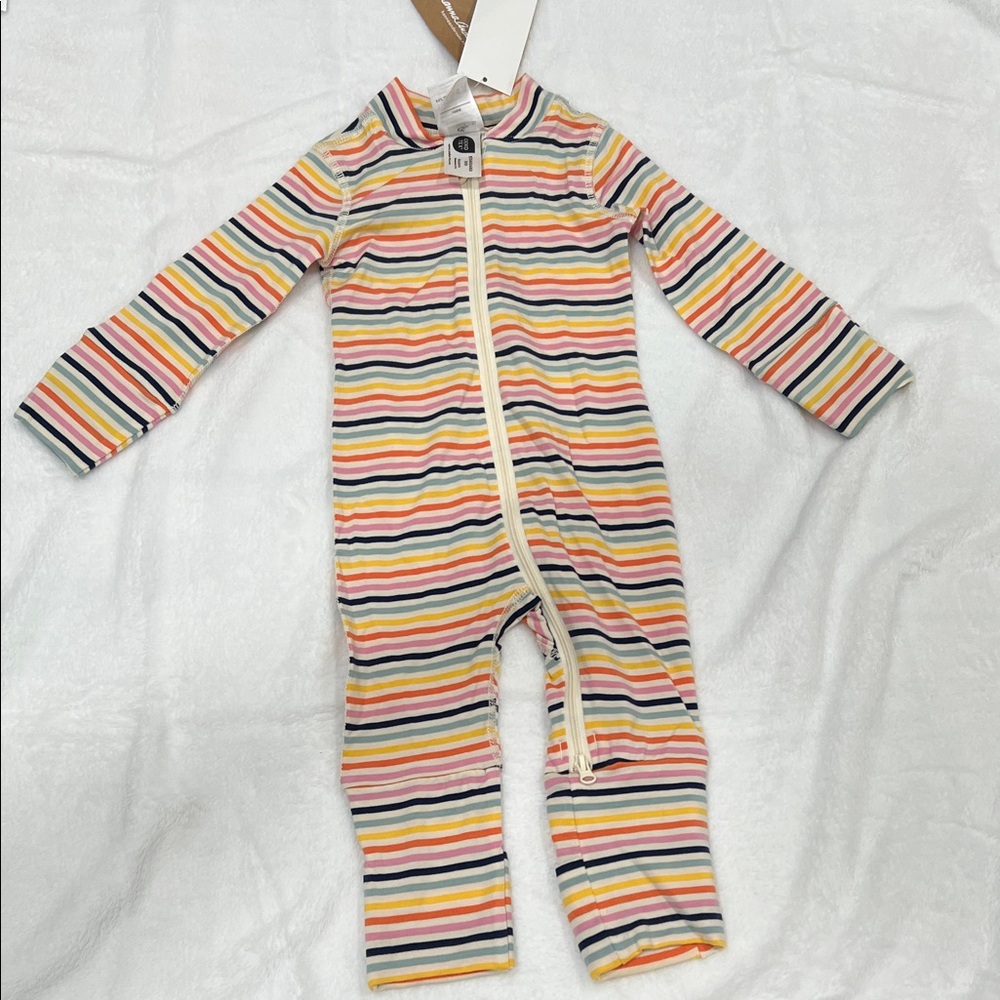 Hanna Andersson Multicolor Striped Kids Footie